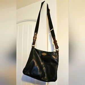 Leather Triple Zip Crossbody Purse